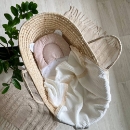 Paturica bebe din muselina cu 4 straturi si dantela, milky (5)